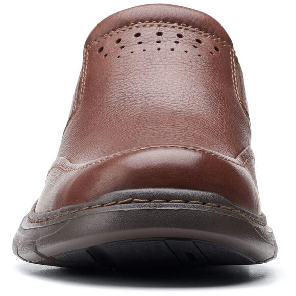 NWT Clarks Men’s Un Brawley Step Loafer Mahogany Leather Size 11.5 main image 2